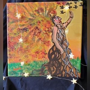 12x12 Original Acrylic Painting "Fall Nyad"